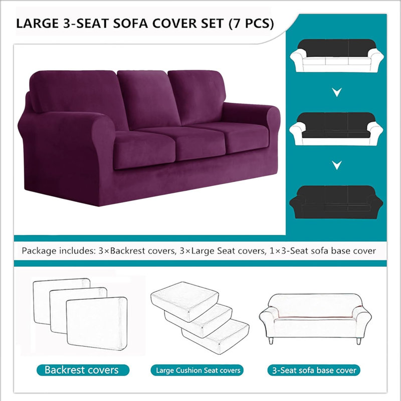 Outdoor Patio Sofa Cover, Purple