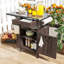Chariot de barbecue extérieur roulant avec plateau en acier inoxydable, armoire de rangement, abattant, tiroir et support à épices-120348044