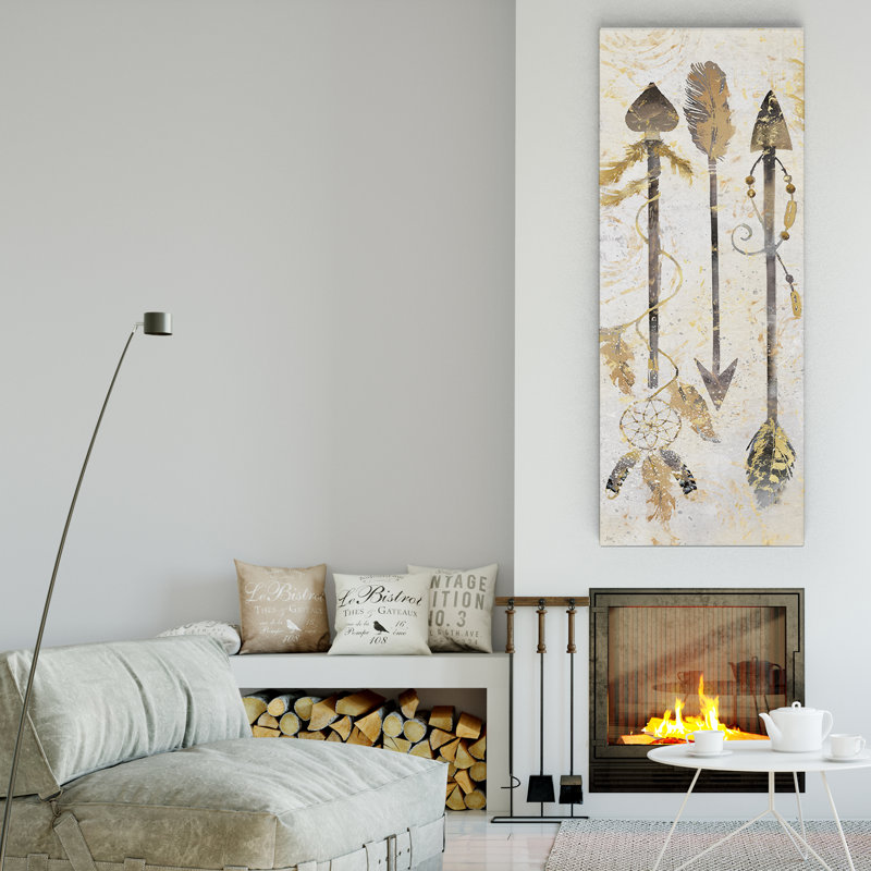 Tribal Arrows - impression sur toile tendue, H 8 po x l 24 po x P 1,5 po