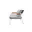 Ensemble de canapé et table basse d'extérieur Dean - Mobilier de patio en aluminium avec accoudoirs en teck