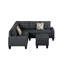 Canapé modulaire rembourré 6 pièces avec assise confortable, structure en bois robuste et installation facile pour les salons modernes-1264438233