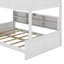 Lit double superposé au-dessus de grand lit double avec armoires de rangement et port USB-1021410718