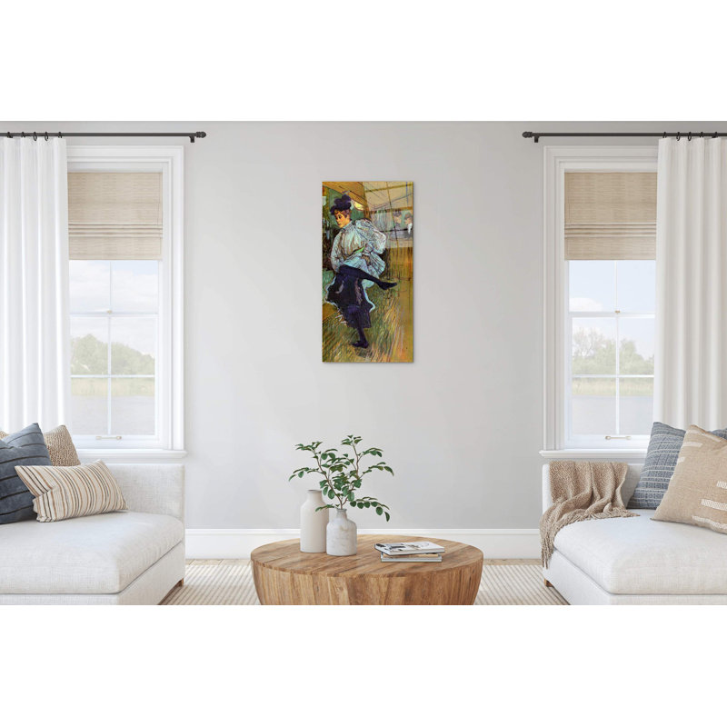 Jane Avril Dancing By Toulouse-Lautrec 100cm H X 50cm W CrystalArt Material Acrylic Glass Effect, Frameless Panel Lightweight Ready to Hang