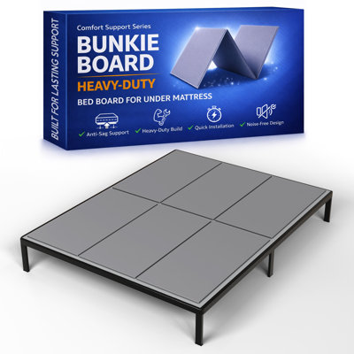 15Mm Bunkie Board Queen 60X80, Heavy Duty Under Mattress Support, Low Profile Bed Support Board For Slatted Bed Frame, No Box Spring Needed, Non-Slip