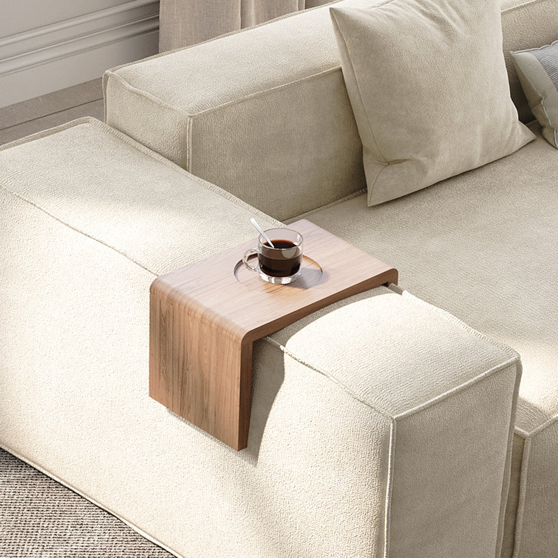 Sectionals Drink Holder, MDF, Walnut Veneer