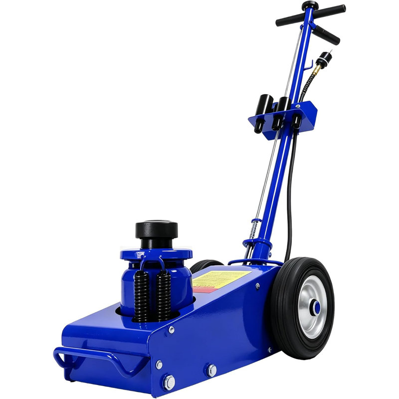 22 Ton Air Hydraulic Floor Jack with 48,501 lb Capacity | Dual Power Truck Jack with 10" Low Profile Saddle, 4 Adapters & Adjustable Handle