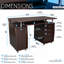 Bureau d'ordinateur complet avec rangement, chocolat-1254373897