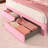 Upholstered King Size Bed Frame With Adjustable Charged LED Headboard And Storage Drawers, Pink-90684389-74603267