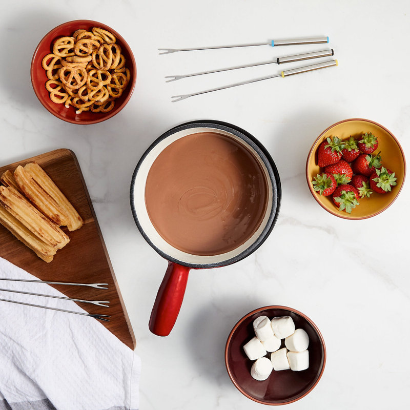  8 Piece Cast Iron Fondue Set
