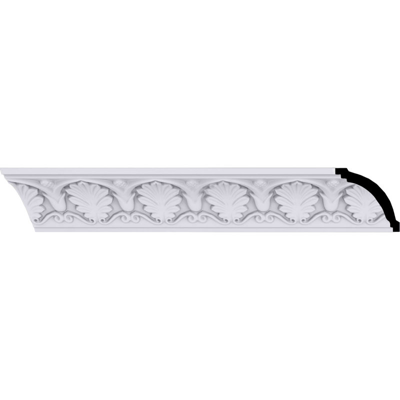 Moulure couronnée Endurathane Bonetti, H 2 1/2 po x P 2 1/2 po x F 3 5/8 po x L 94 1/2 po, (répétition 2 3/4 po), apprêtée en usine
