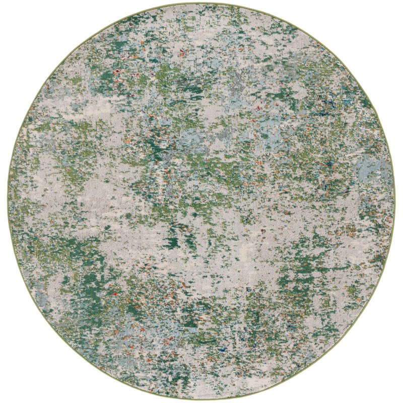 Madison Performance Abstract Rug, Round 6'7"