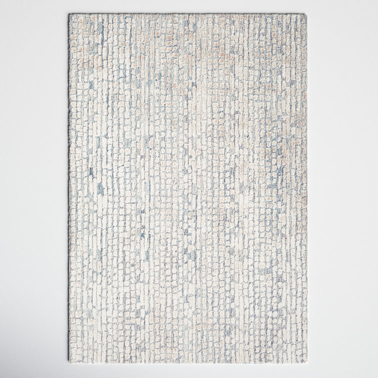 Mulbury Abstract Handmade Tufted Taupe/Beige Area Rug