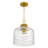 Baltic 1-Light Brushed Gold Mini Pendant Light