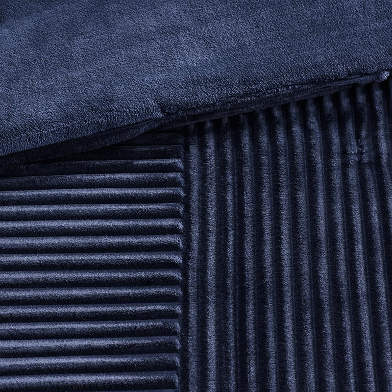 Navy Blue Comforter For - Soft Ribbed Top, Solid Bottom, Machine Washable, With 1 And 2 Shams Bed Navy, Fill, , Reverse, Includes &