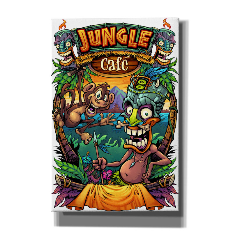 Impression sur toile Abdullatif Jungle Cafe Amazon, H 18 po x l 12 po x P 0,75 po