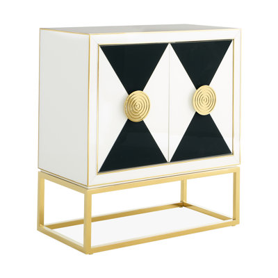 Op Art Rectangle Accent Cabinet