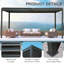 Outdoor Aluminum Pergola with Louvred Roof