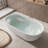59" Stone Resin Freestanding Bathtub, Contemporary Oval Stand Alone Soaking Tubs, Solid Surface Bathtub with Drain & Overflow-124635953