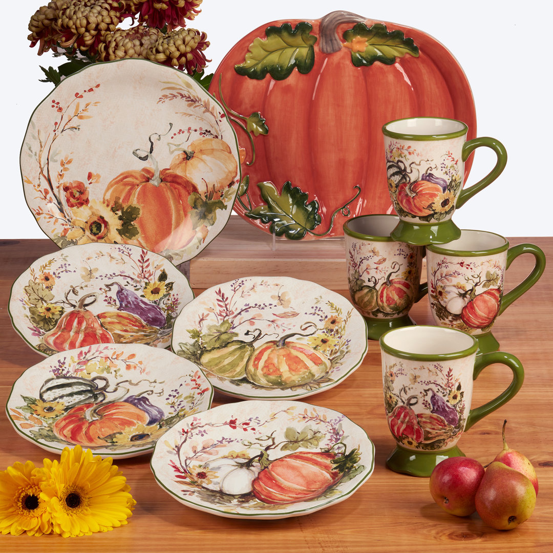 Harvest Morning 16 Pieces Dinnerware Set Certified International