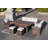 Moda 70 In. X 39 In. X 27 In. Rectangular Wicker Outdoor Gas Fire Pits Dining Set1-1856082371
