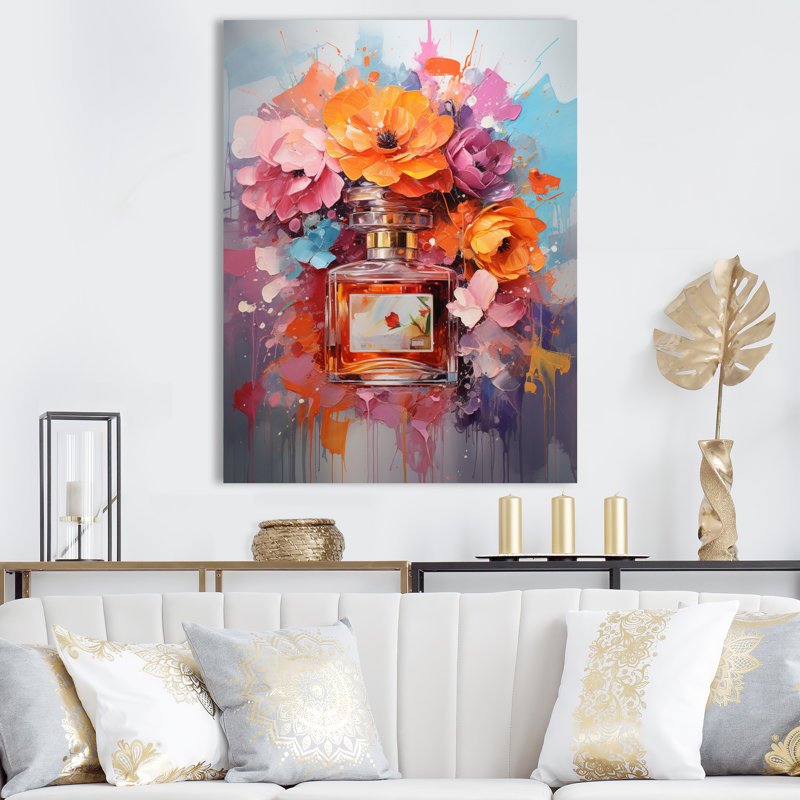 «Cambrea Perfume Multicolored Collage II», reproduction sur toile, Toile tendue, H 40 po x l 30 po x P 1,5 po