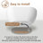 Crescent 56.5"x 32.27" Solid Surface Stone Freestanding Soaking Bathtub