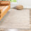 Tapis carré beige en jute tissé à la main Kassandra