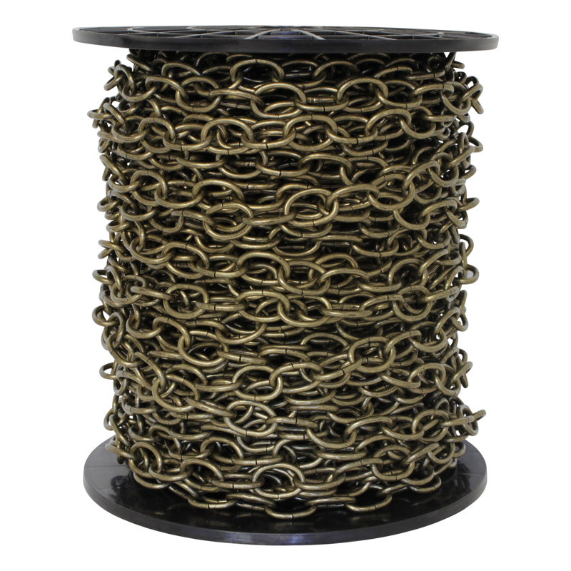 Chaîne à maillons décorative unie standard ou chaîne (164 pieds), Laiton antique