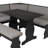 Bagwell Black Grey Upholstered Nook Set-16595997