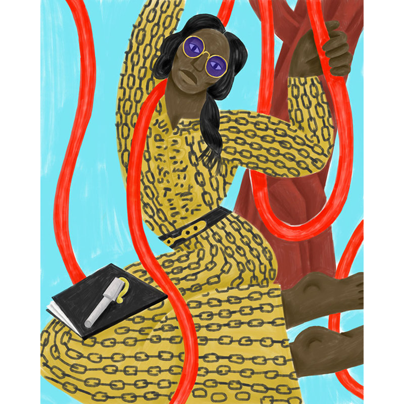 Barbara Chase-Riboud Painting by Cedric Pierre-Bez