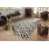 Malta - Indoor & outdoor rug, flat weave, living room, balcony, terrace, geo pattern - black cream