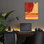  «Red Dot Series 1» par Laura Gibson, art mural en verre acrylique, 12 po x 16 po