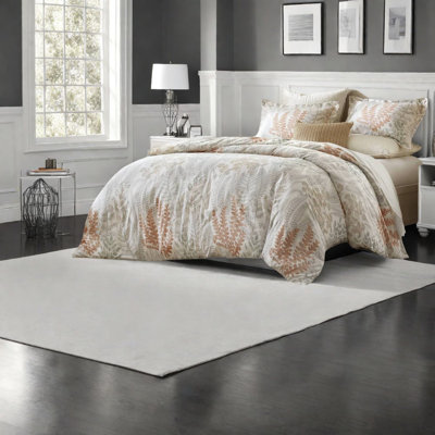 Ensembles de literie en coton luxueux, très grand avec un tissage en satin, design botanique pour le confort de la maison