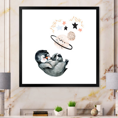 Mignon petit pingouin - peinture