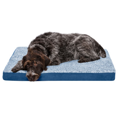 Faux Fur & Suede Deluxe Orthopedic Full Support Mattress Dog Bed