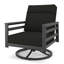 Chaise berçante d'extérieur en métal avec coussin Sunbrella Townsend-112342893-112596764