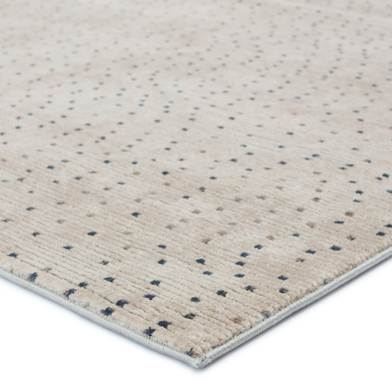 Tapis beige / gris Hockney Dots, Tapis de couloir 2 pi 6 po x 10 pi