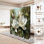 Cloison pliante 4 panneaux paravent fleur de magnolia royal rétro avec feuilles et pétales-133671959-133671961