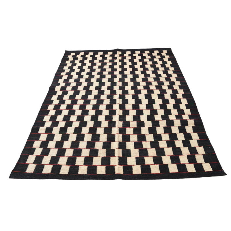 Tapis noir et blanc Noor