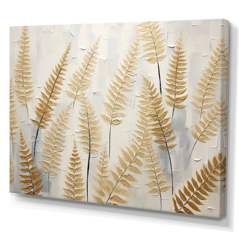 Golden Ferns Silent Symphony - reproduction d'art sur toile, Toile tendue, H 24 po x l 32 po x P 1 po