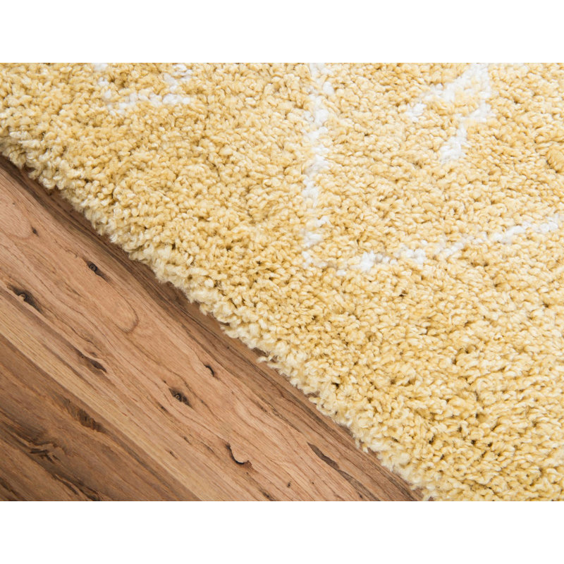 Paquette Geometric Shag Area Rug, Rectangle 152 x 244cm