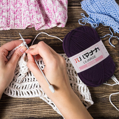 Kiting Crochet Hand-woven Thick Ice Bar Yarn Handcrafted DIY Crochet Sweater Doll Yarn Segment Dyed Scarf Yarn