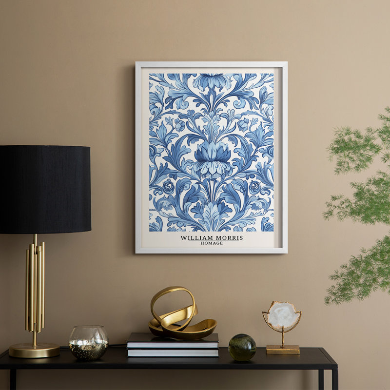 Imprimé encadré - Bois massif, H 15 po x l 12 po, Blanc
