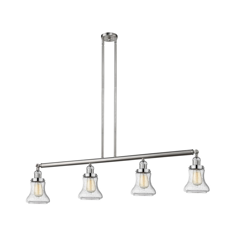Edda 4 - Light Kitchen Island Pendant, Clear, No Bulb Included, Polished Nickel