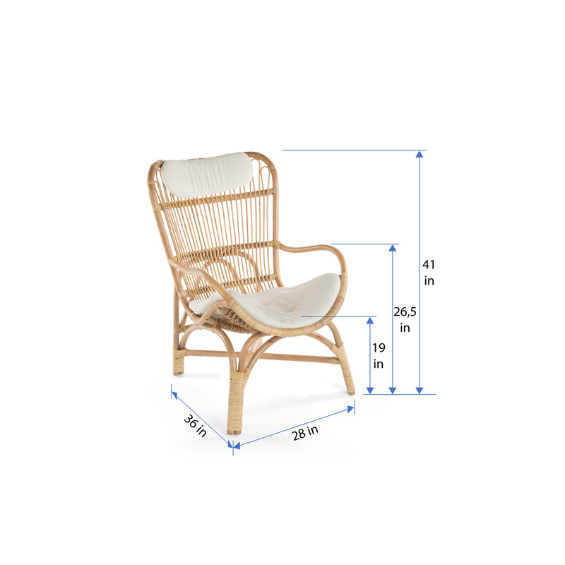 Aindriu Upholstered Armchair, Natural