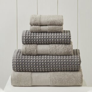 Eco Melange 6 Piece Towel Set, Eco Friendly Cotton Bathroom Towels