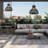 1-Light Wicker Outdoor Pendant Light, Coastal Boho Style Scalloped- Handwoven