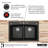 Karran Drop-in Quartz Composite 33'' X 22'' 1-Hole 50/50 Double Bowl Kitchen Sink-35699316