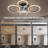 Bulmer Modern Flush Mount Ceiling Fan with Dimmable LED Light Kit,RC,Reversible Blades,6 Speeds - 4 Rings