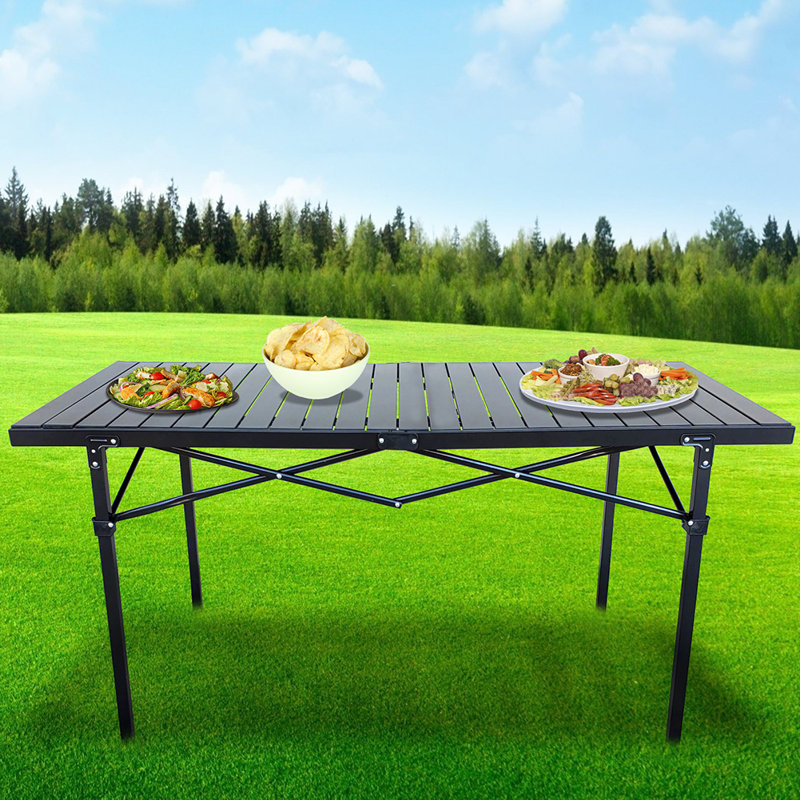 Rectangular Portable Folding Table, 28" H x 47" L x 28" W
